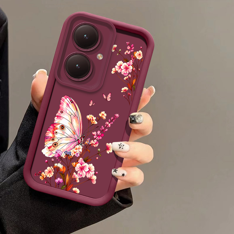 Vivo Y28 - Capa de telemóvel com padrão floral