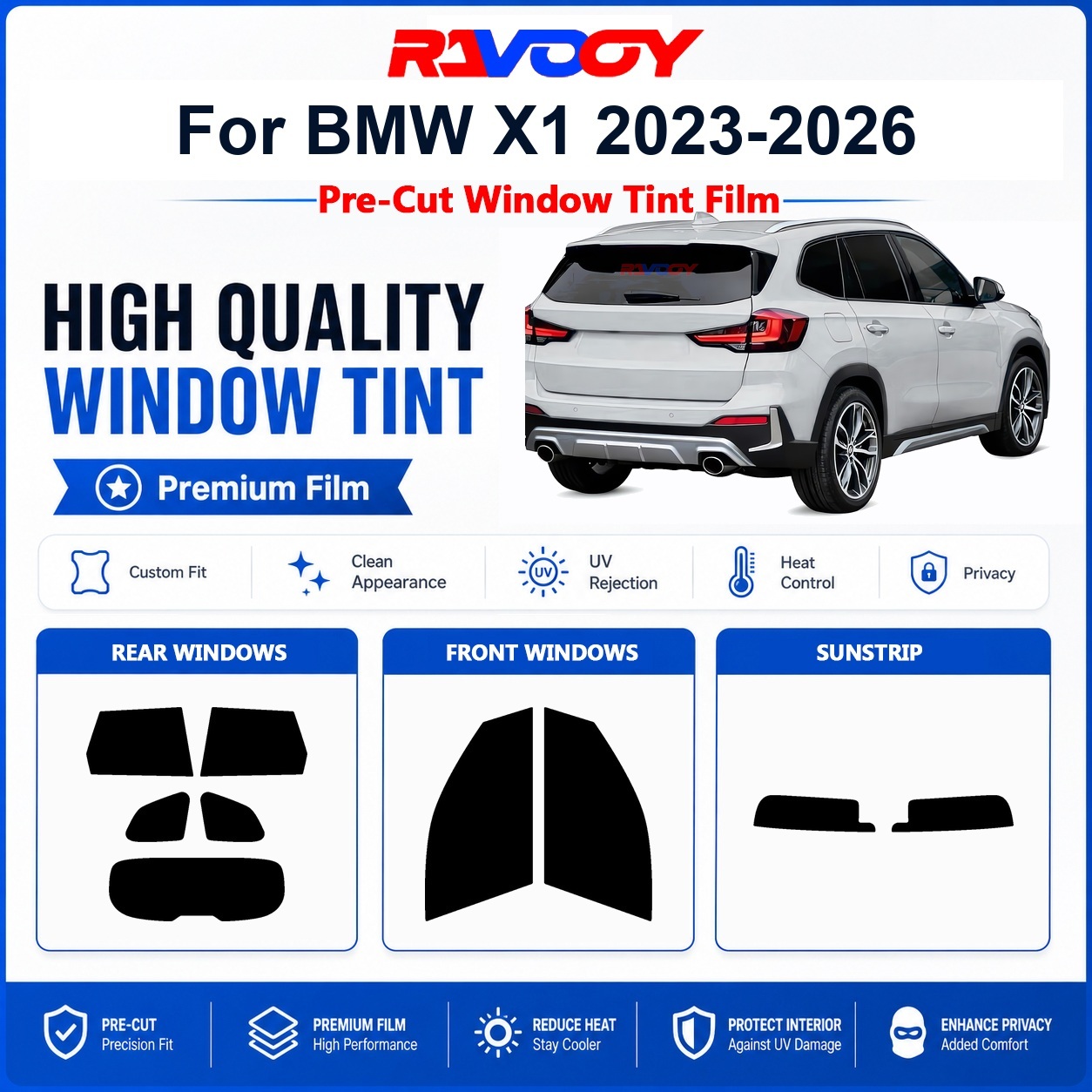Privacy Screen Protector - Película Premium Pré-Cortada para Janelas BMW