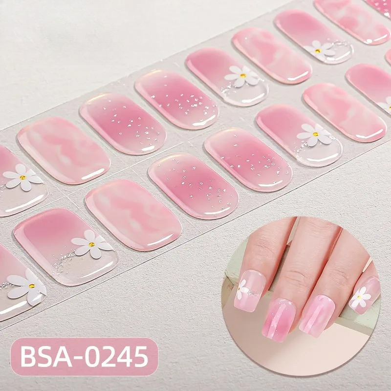 Full Cover Adhesive - Tiras de Gel Semi-Curado Sem Lâmpada
