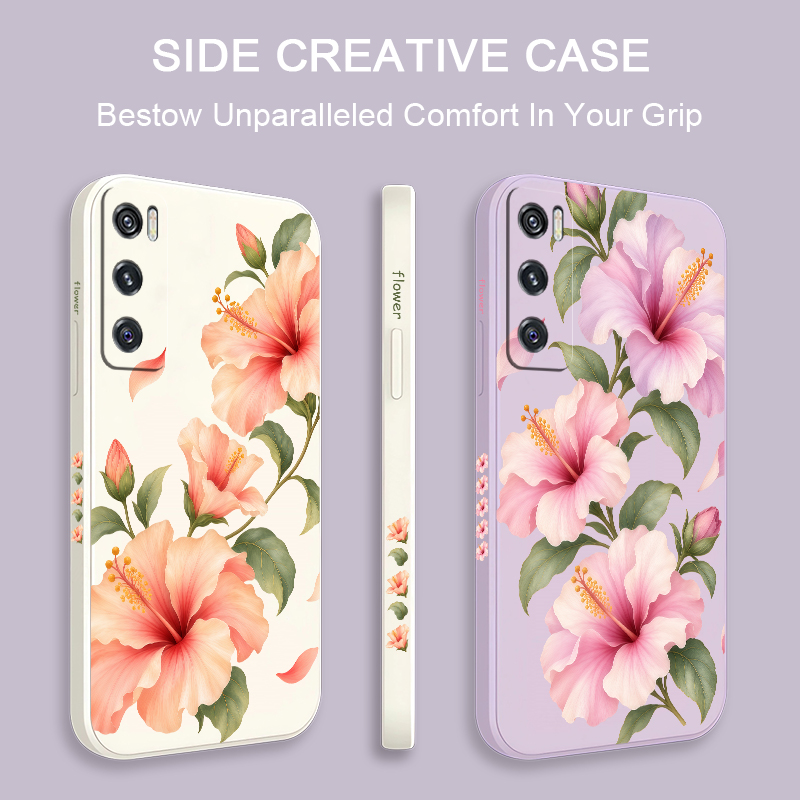 Capa com padrão de dois lírios - Vivo V40 avaliação e preço